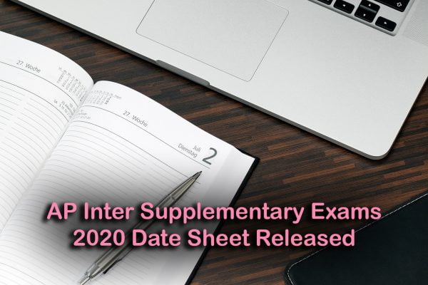 AP Inter Supplementary Exams 2020 Date Sheet Released