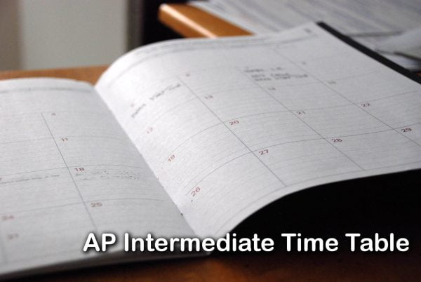 AP Intermediate Time Table