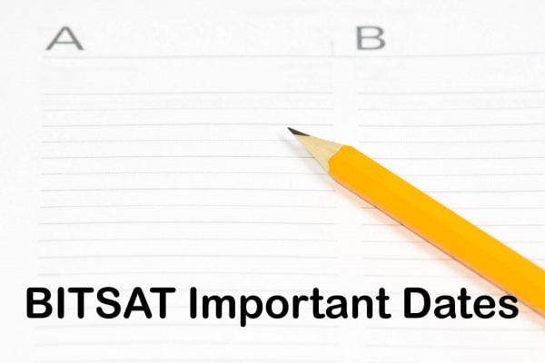 BITSAT Important Dates