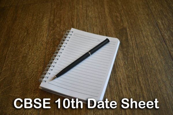CBSE Class 10 Date Sheet