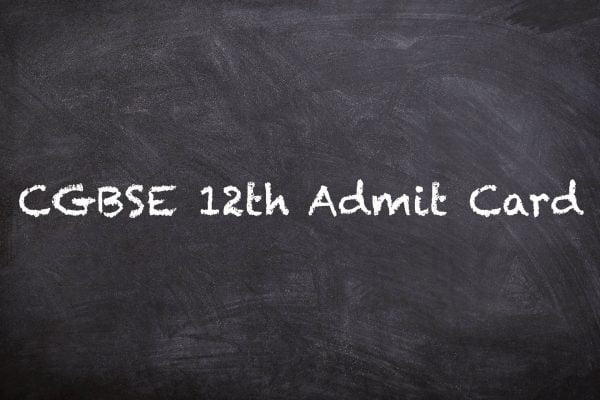 CGBSE 12th Admit Card