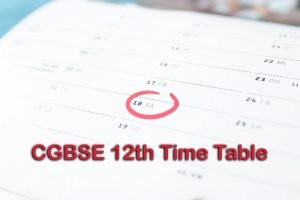 CGBSE 12th Time Table
