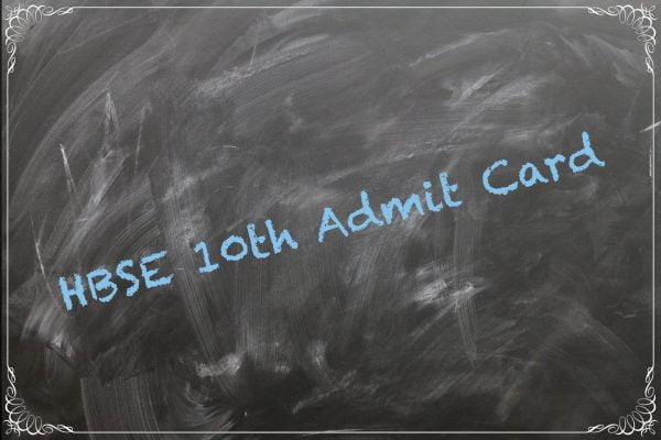 HBSE 10th Admit Card