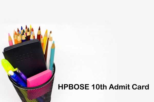 HPBOSE 10th Admit Card