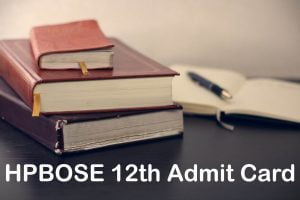 HPBOSE 12th Admit Card