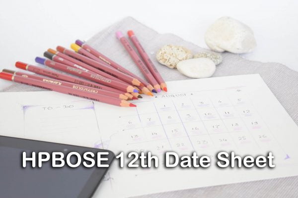 HPBOSE 12th Date Sheet