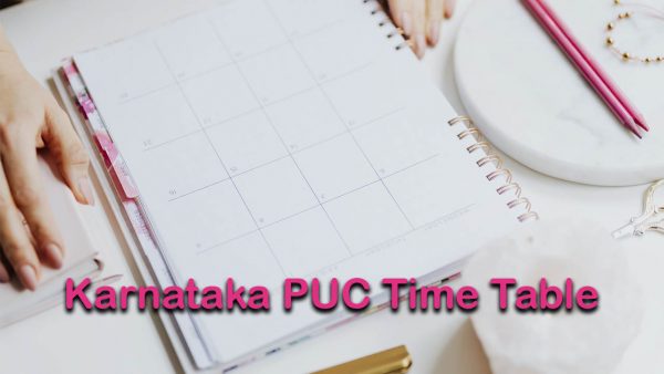 Karnataka PUC Time Table