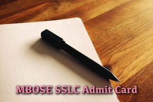 MBOSE SSLC Admit Card