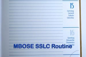 MBOSE SSLC Routine