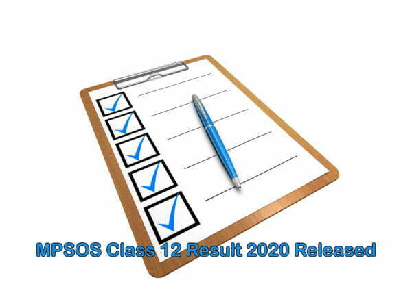 MPSOS Class 12 Result 2020 Released