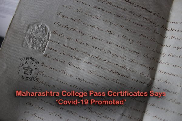 Maharashtra College Pass Certificates Says Covid-19 Promoted