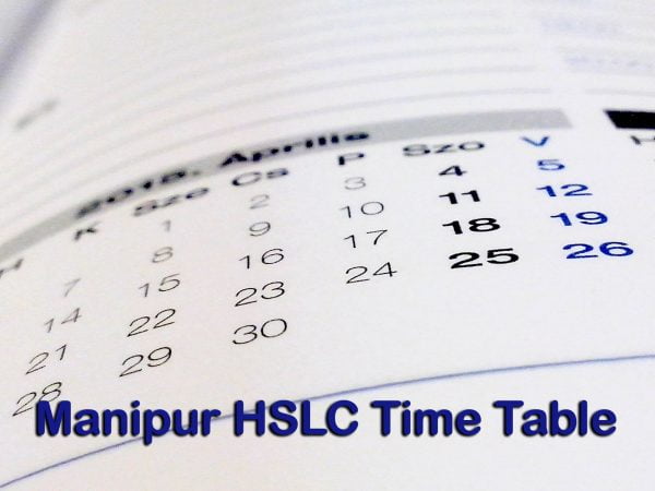 Manipur HSLC Time Table