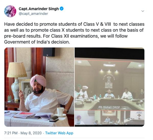 Punjab Board Class 10 Students to Be Promoted Without Exam
