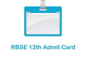 RBSE 12th Admit Card