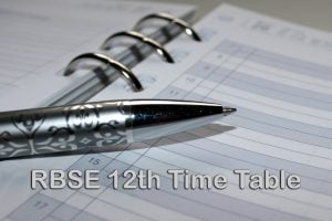 RBSE 12th Time Table