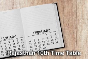 Rajasthan Board 10th Time Table